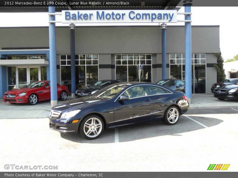 Lunar Blue Metallic / Almond/Black 2012 Mercedes-Benz E 350 Coupe