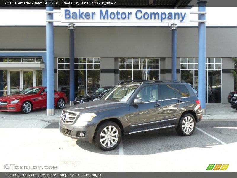 Steel Grey Metallic / Grey/Black 2011 Mercedes-Benz GLK 350