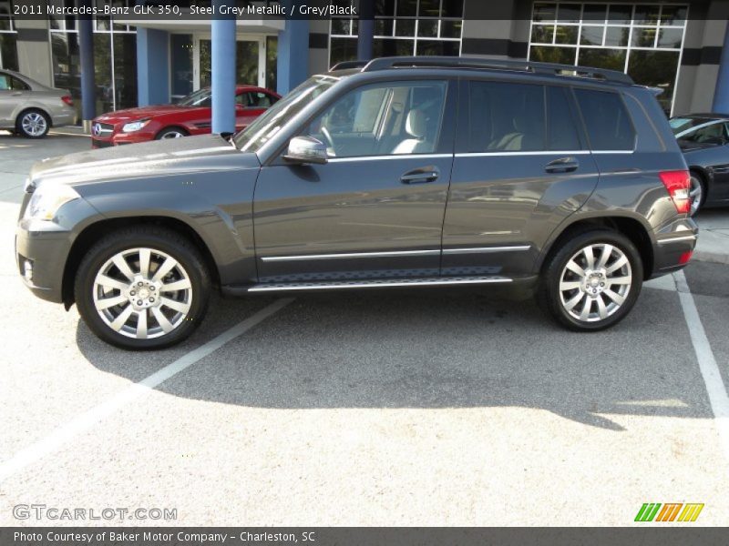 Steel Grey Metallic / Grey/Black 2011 Mercedes-Benz GLK 350