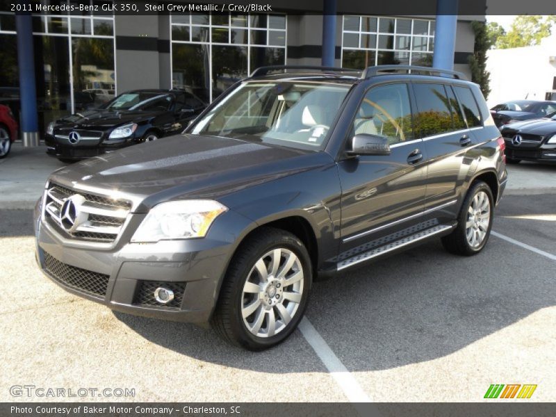 Steel Grey Metallic / Grey/Black 2011 Mercedes-Benz GLK 350