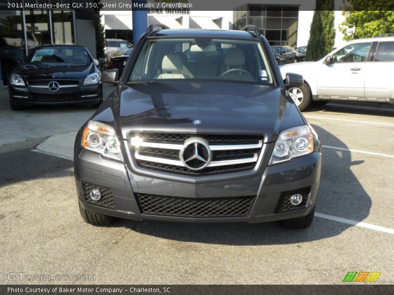 Steel Grey Metallic / Grey/Black 2011 Mercedes-Benz GLK 350