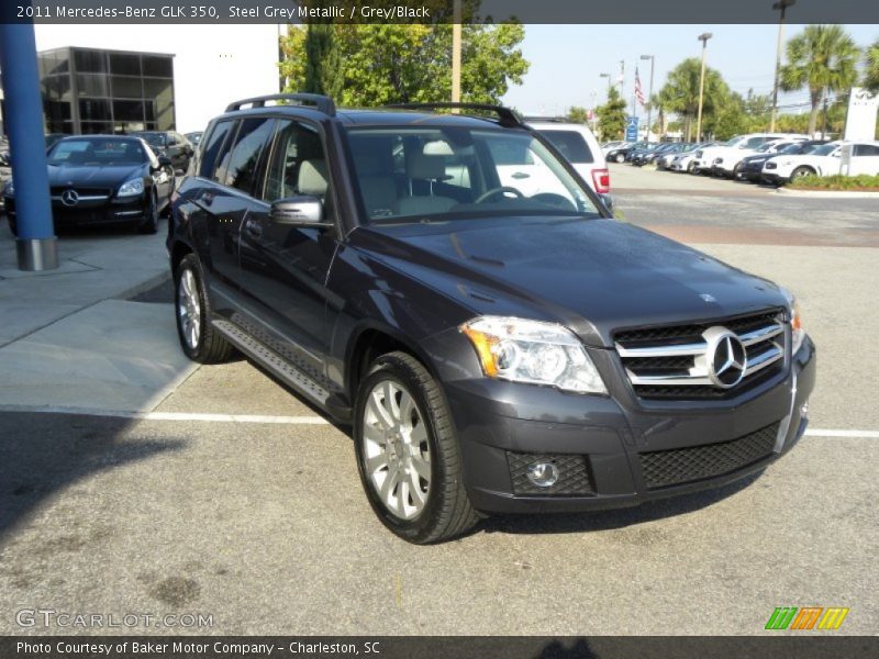 Steel Grey Metallic / Grey/Black 2011 Mercedes-Benz GLK 350