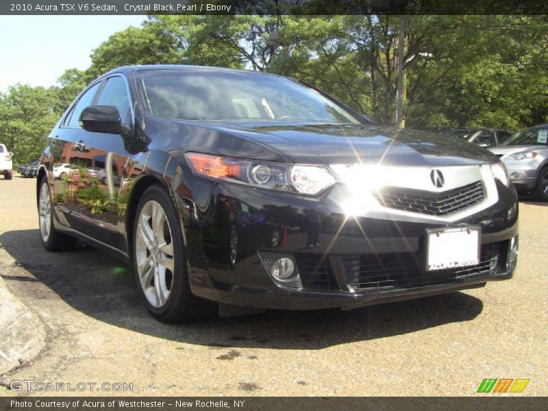 Crystal Black Pearl / Ebony 2010 Acura TSX V6 Sedan
