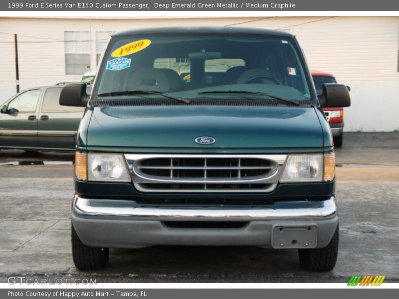 Deep Emerald Green Metallic / Medium Graphite 1999 Ford E Series Van E150 Custom Passenger