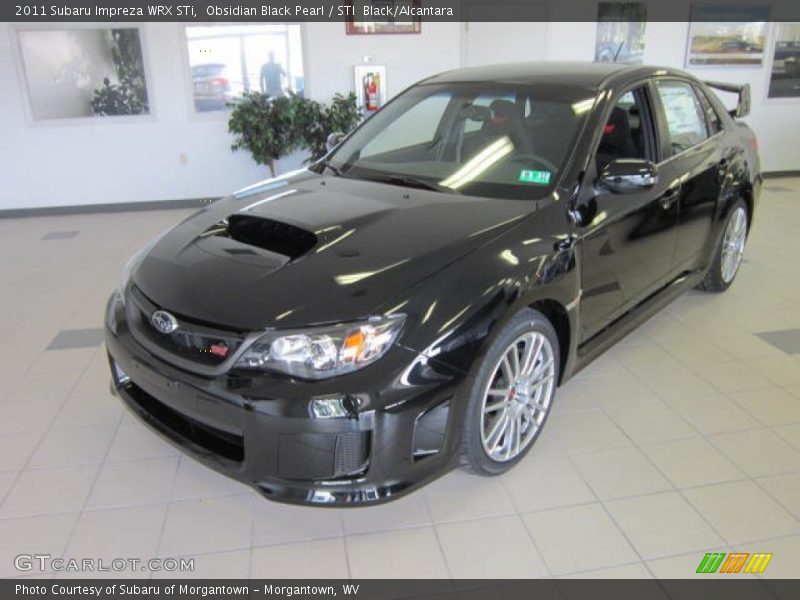 Obsidian Black Pearl / STI  Black/Alcantara 2011 Subaru Impreza WRX STi