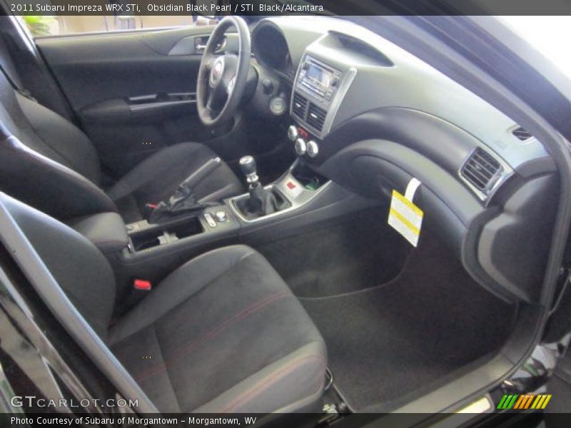 Obsidian Black Pearl / STI  Black/Alcantara 2011 Subaru Impreza WRX STi