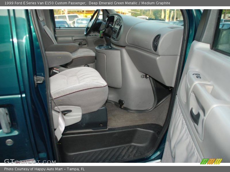 Deep Emerald Green Metallic / Medium Graphite 1999 Ford E Series Van E150 Custom Passenger