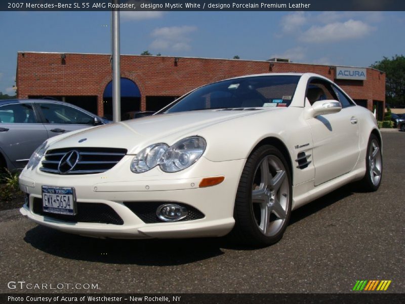 designo Mystic White / designo Porcelain Premium Leather 2007 Mercedes-Benz SL 55 AMG Roadster
