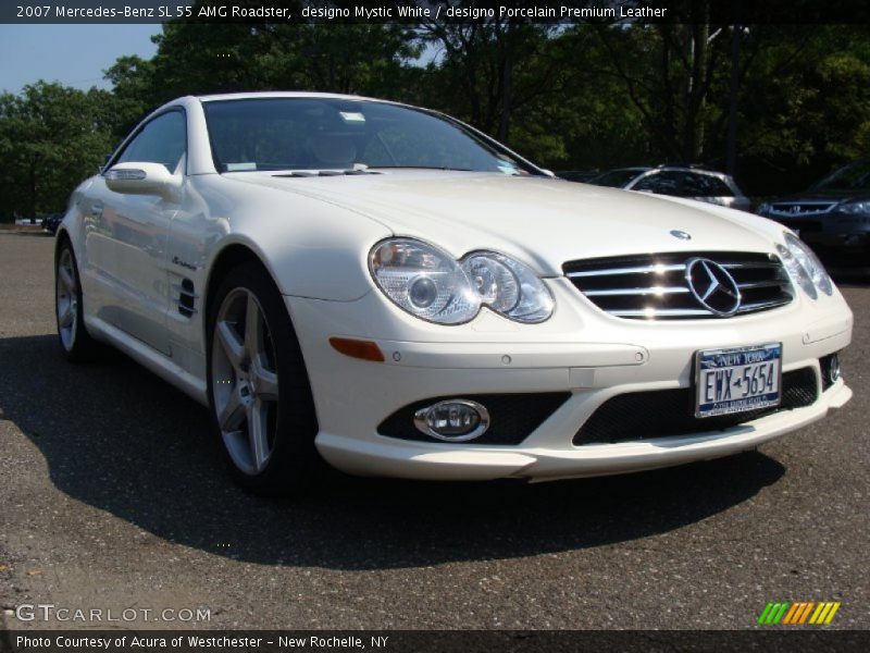 designo Mystic White / designo Porcelain Premium Leather 2007 Mercedes-Benz SL 55 AMG Roadster
