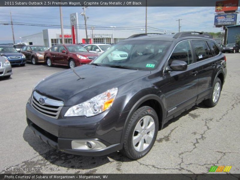Graphite Gray Metallic / Off Black 2011 Subaru Outback 2.5i Premium Wagon
