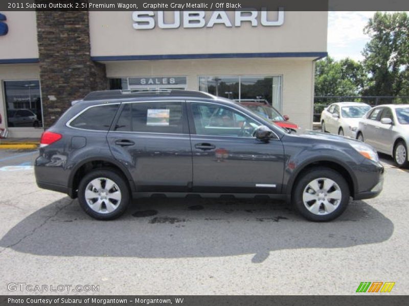 Graphite Gray Metallic / Off Black 2011 Subaru Outback 2.5i Premium Wagon