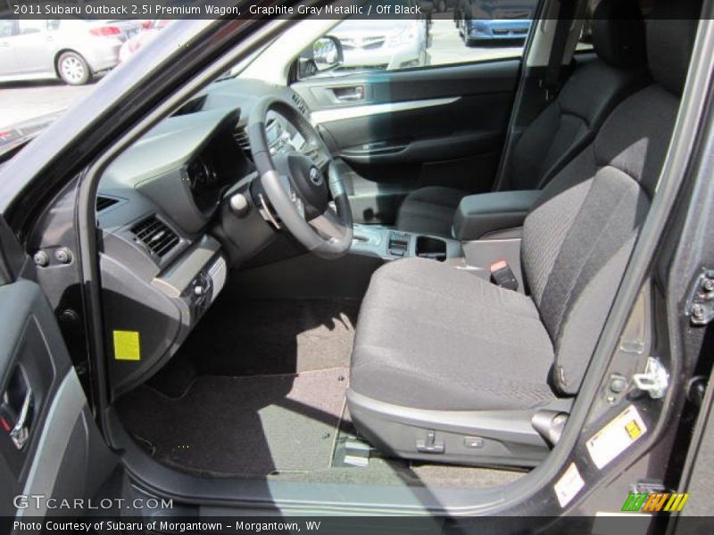 Graphite Gray Metallic / Off Black 2011 Subaru Outback 2.5i Premium Wagon