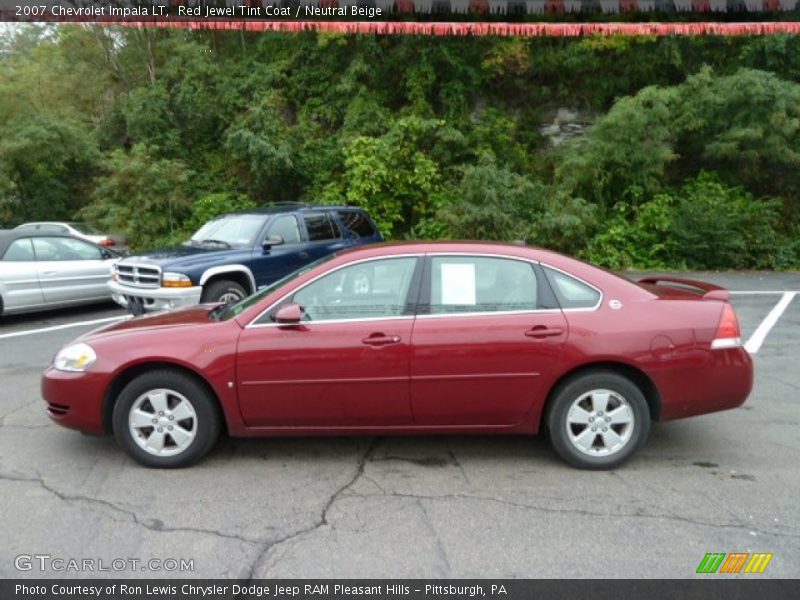 Red Jewel Tint Coat / Neutral Beige 2007 Chevrolet Impala LT