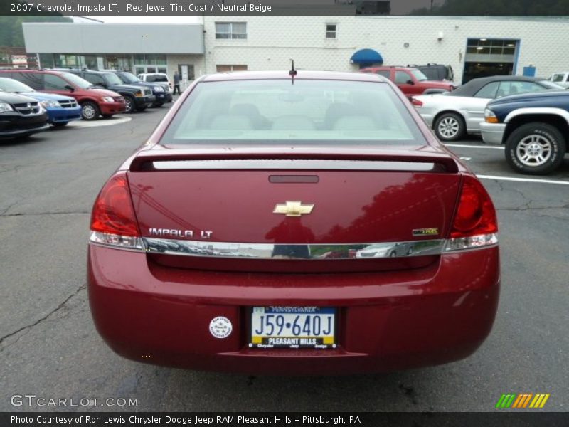 Red Jewel Tint Coat / Neutral Beige 2007 Chevrolet Impala LT
