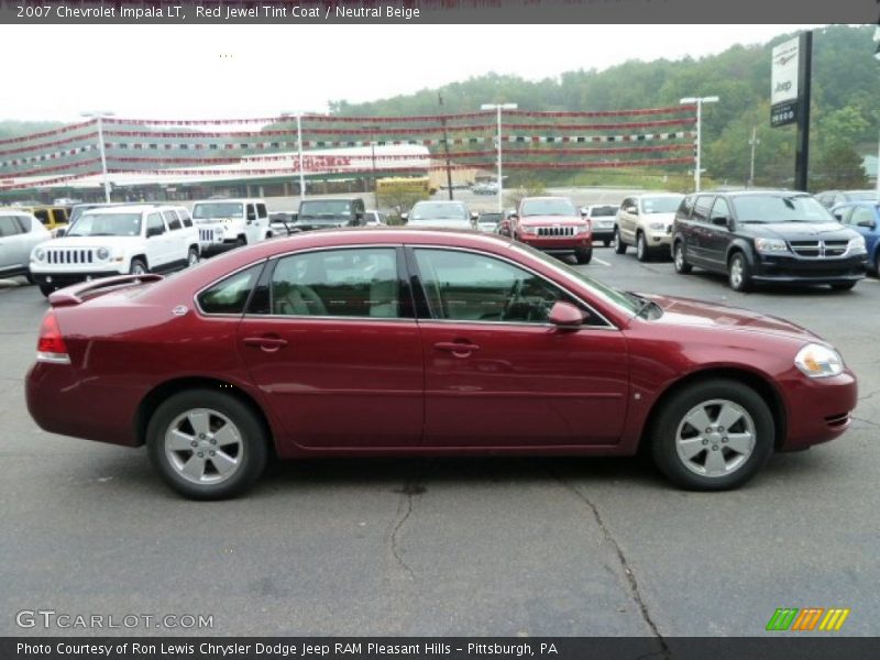 Red Jewel Tint Coat / Neutral Beige 2007 Chevrolet Impala LT