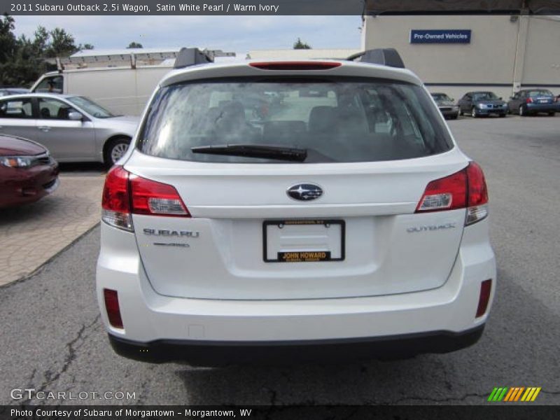 Satin White Pearl / Warm Ivory 2011 Subaru Outback 2.5i Wagon