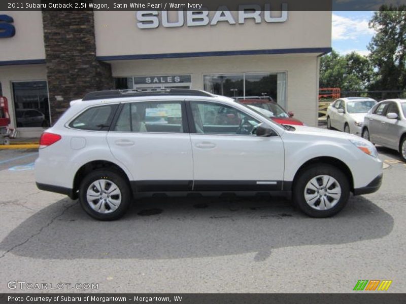 Satin White Pearl / Warm Ivory 2011 Subaru Outback 2.5i Wagon