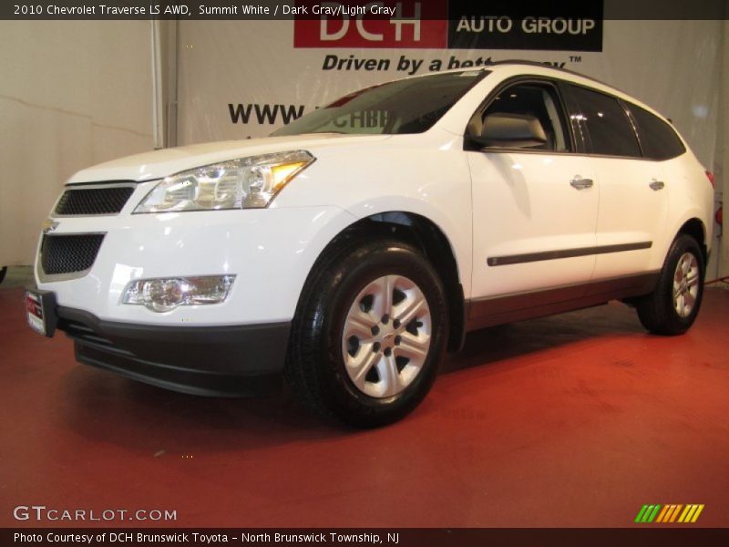 Summit White / Dark Gray/Light Gray 2010 Chevrolet Traverse LS AWD