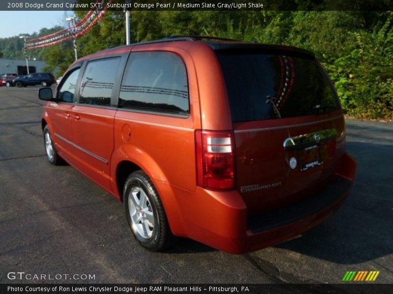 Sunburst Orange Pearl / Medium Slate Gray/Light Shale 2008 Dodge Grand Caravan SXT