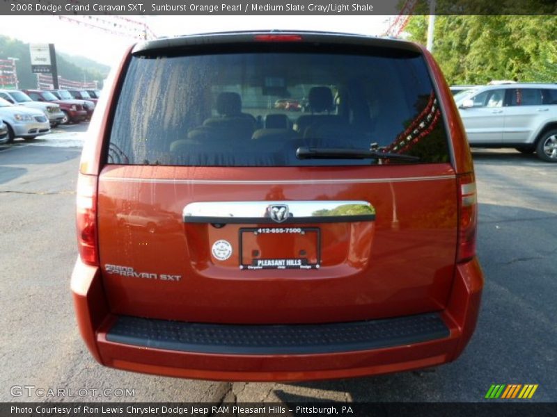 Sunburst Orange Pearl / Medium Slate Gray/Light Shale 2008 Dodge Grand Caravan SXT