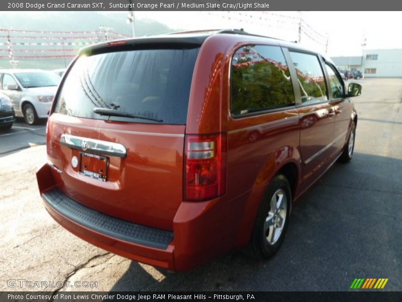 Sunburst Orange Pearl / Medium Slate Gray/Light Shale 2008 Dodge Grand Caravan SXT