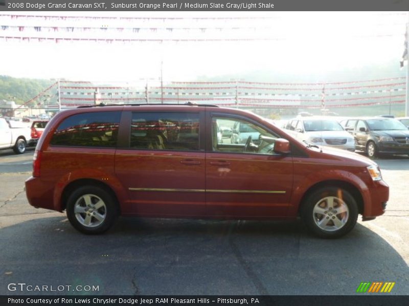 Sunburst Orange Pearl / Medium Slate Gray/Light Shale 2008 Dodge Grand Caravan SXT
