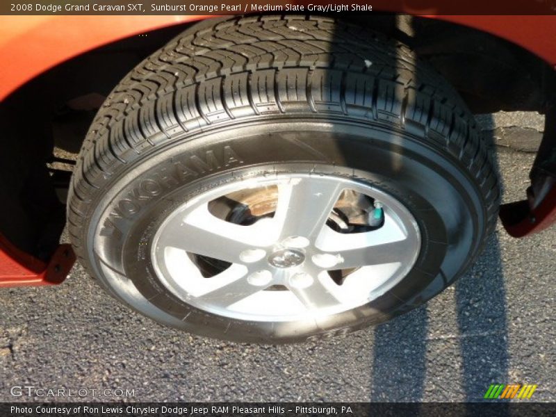 Sunburst Orange Pearl / Medium Slate Gray/Light Shale 2008 Dodge Grand Caravan SXT