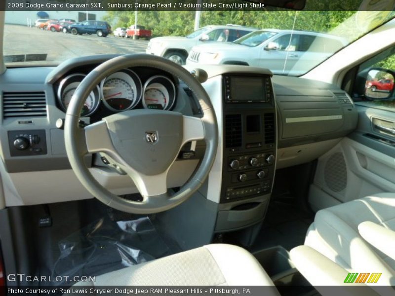 Sunburst Orange Pearl / Medium Slate Gray/Light Shale 2008 Dodge Grand Caravan SXT