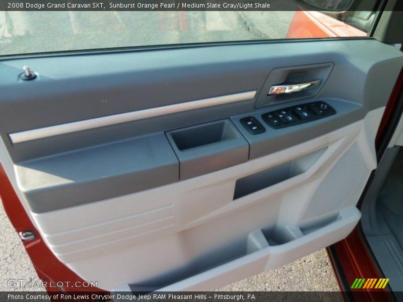 Sunburst Orange Pearl / Medium Slate Gray/Light Shale 2008 Dodge Grand Caravan SXT