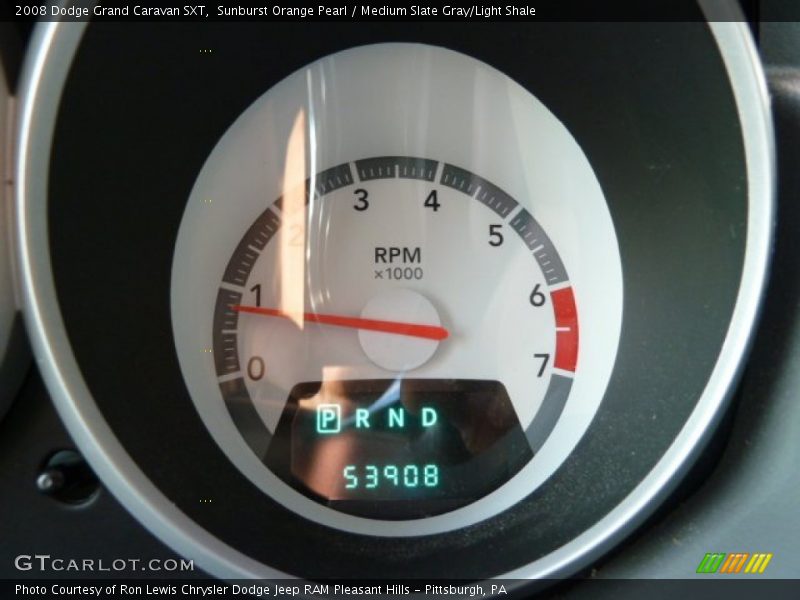 Sunburst Orange Pearl / Medium Slate Gray/Light Shale 2008 Dodge Grand Caravan SXT