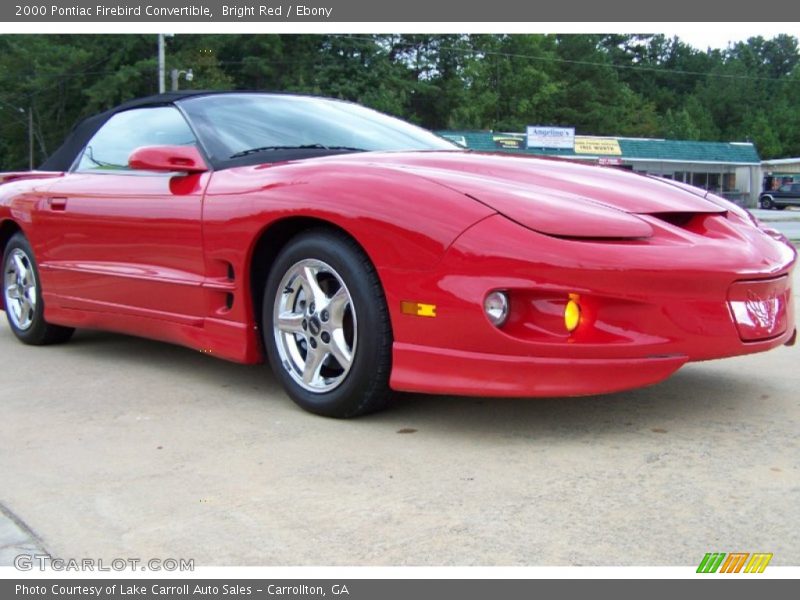 Bright Red / Ebony 2000 Pontiac Firebird Convertible