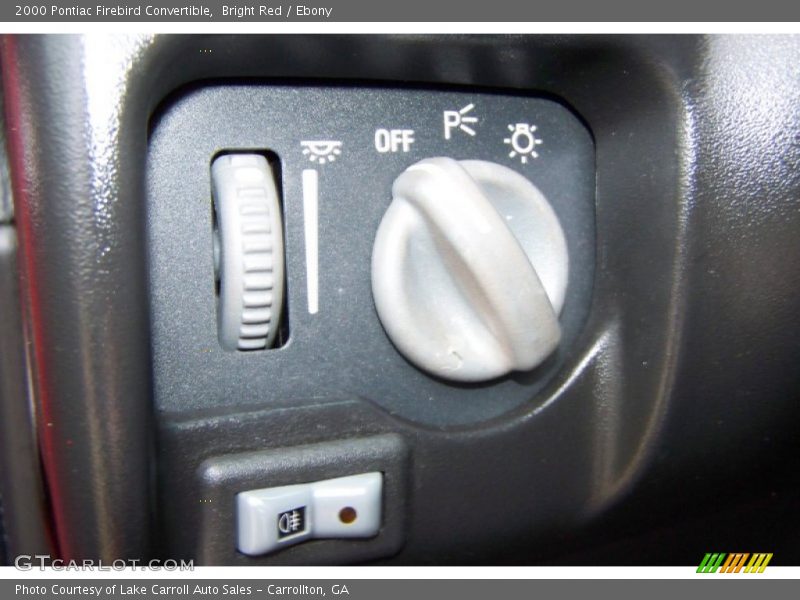 Controls of 2000 Firebird Convertible