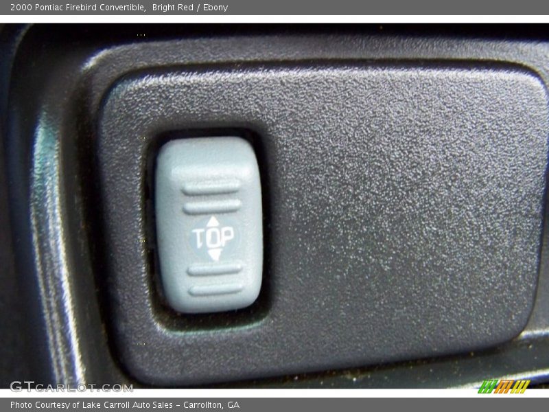 Controls of 2000 Firebird Convertible