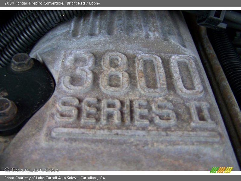  2000 Firebird Convertible Engine - 3.8 Liter OHV 12-Valve V6