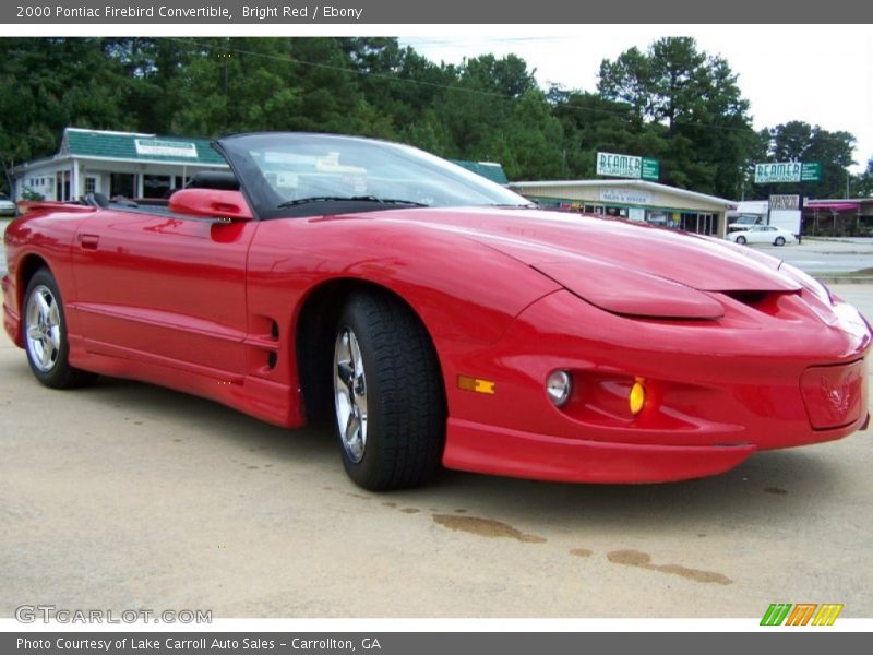 Bright Red / Ebony 2000 Pontiac Firebird Convertible