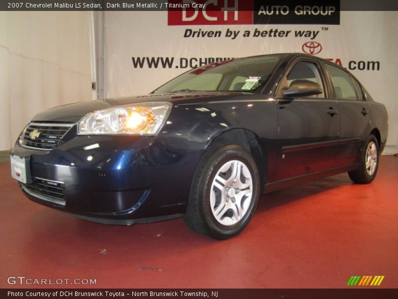 Dark Blue Metallic / Titanium Gray 2007 Chevrolet Malibu LS Sedan