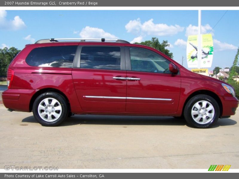 Cranberry Red / Beige 2007 Hyundai Entourage GLS