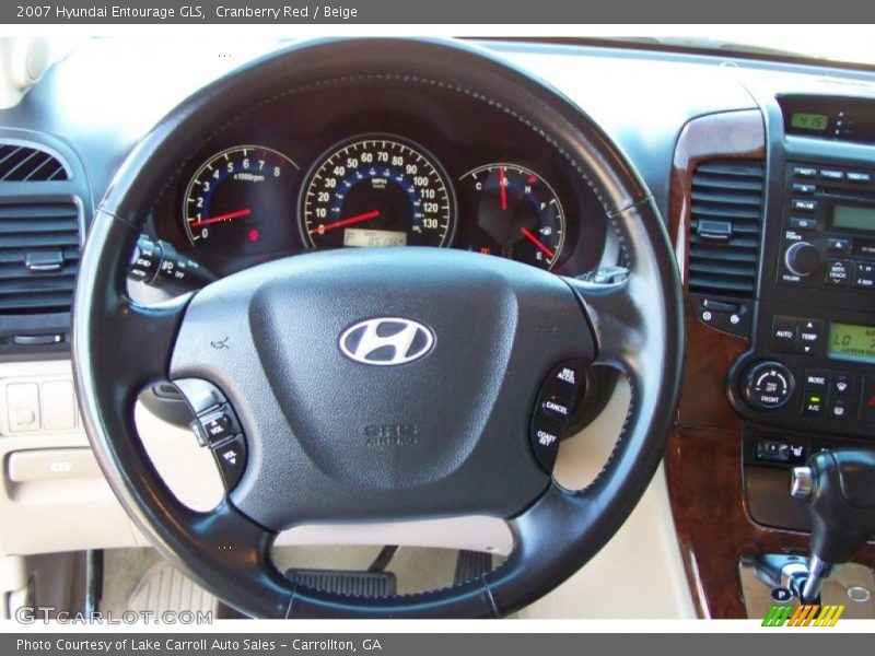 Cranberry Red / Beige 2007 Hyundai Entourage GLS