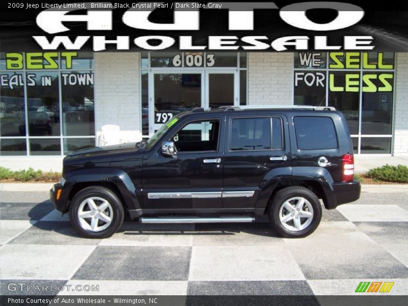 Brilliant Black Crystal Pearl / Dark Slate Gray 2009 Jeep Liberty Limited