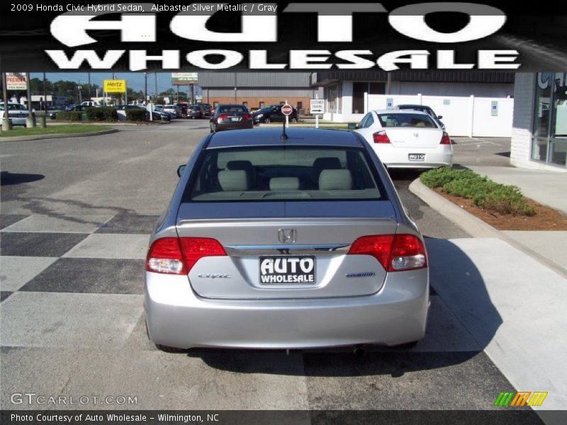 Alabaster Silver Metallic / Gray 2009 Honda Civic Hybrid Sedan
