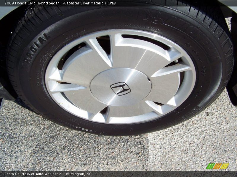 Alabaster Silver Metallic / Gray 2009 Honda Civic Hybrid Sedan