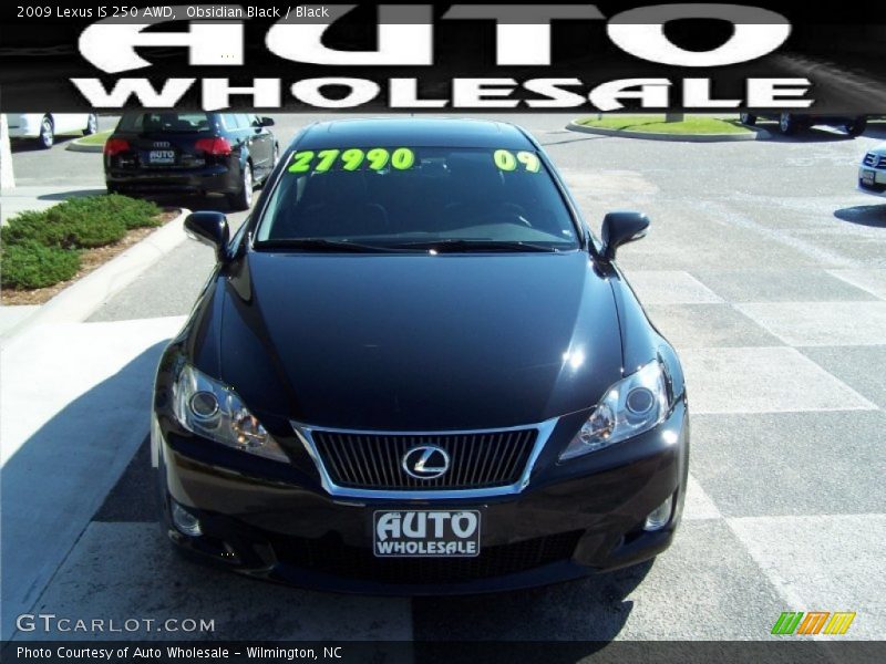 Obsidian Black / Black 2009 Lexus IS 250 AWD