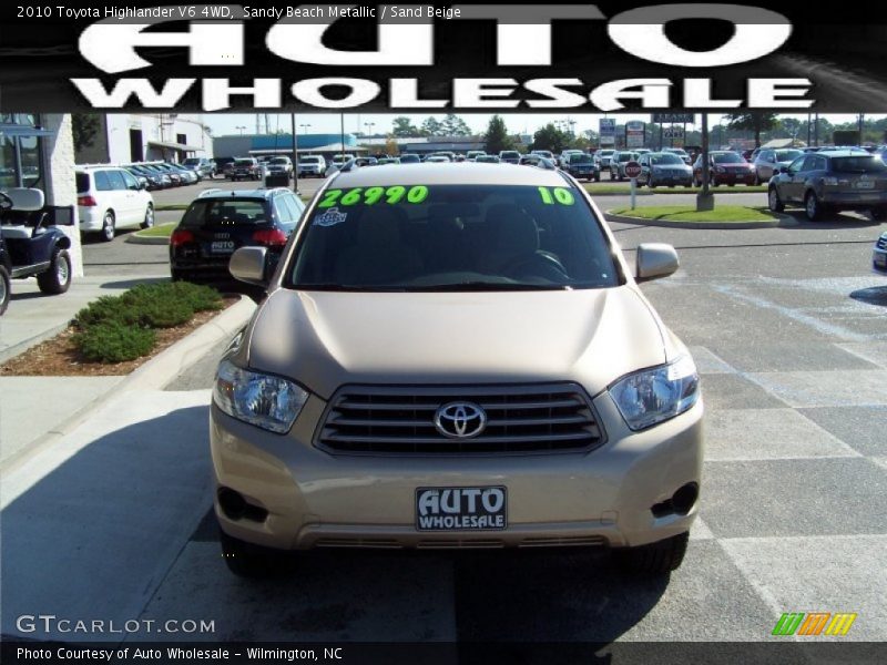 Sandy Beach Metallic / Sand Beige 2010 Toyota Highlander V6 4WD