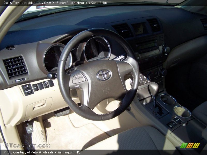 Sandy Beach Metallic / Sand Beige 2010 Toyota Highlander V6 4WD