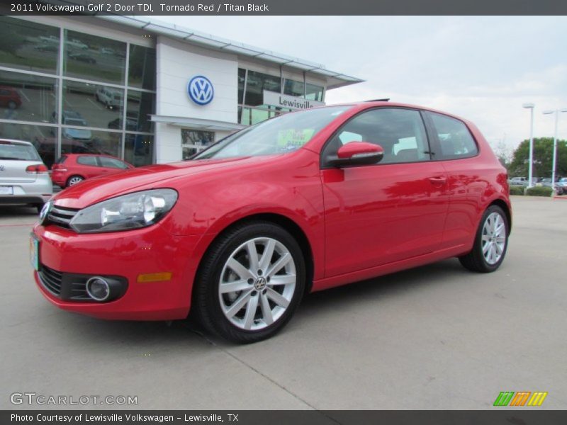 Tornado Red / Titan Black 2011 Volkswagen Golf 2 Door TDI