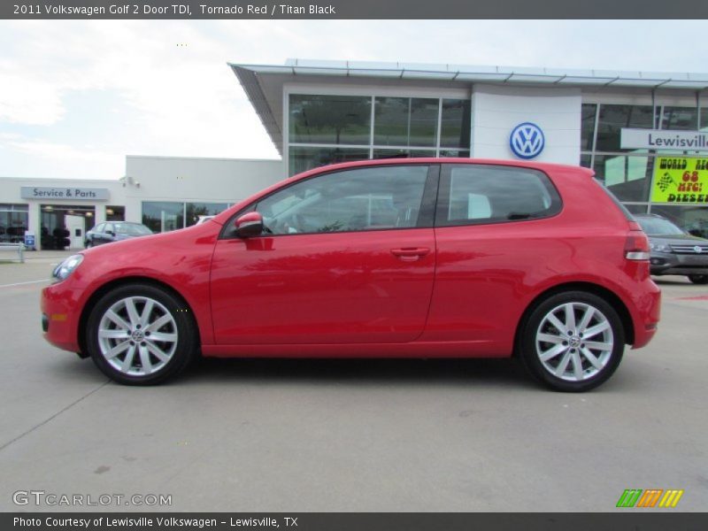 Tornado Red / Titan Black 2011 Volkswagen Golf 2 Door TDI