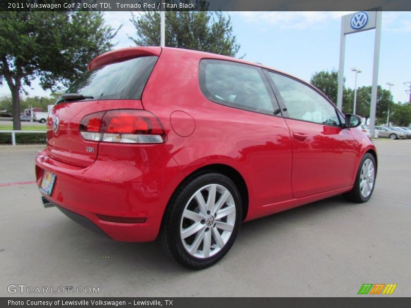 Tornado Red / Titan Black 2011 Volkswagen Golf 2 Door TDI