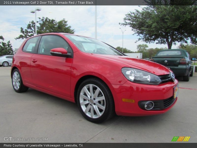 Front 3/4 View of 2011 Golf 2 Door TDI