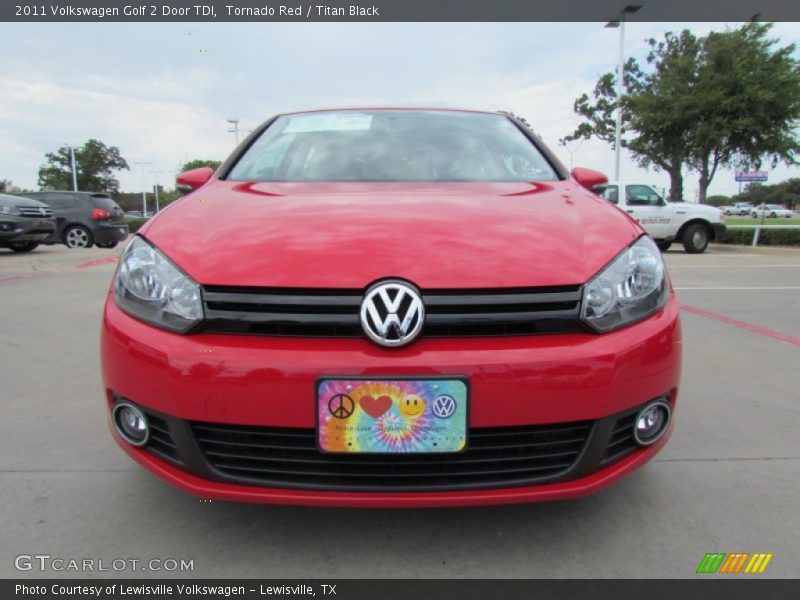 Tornado Red / Titan Black 2011 Volkswagen Golf 2 Door TDI