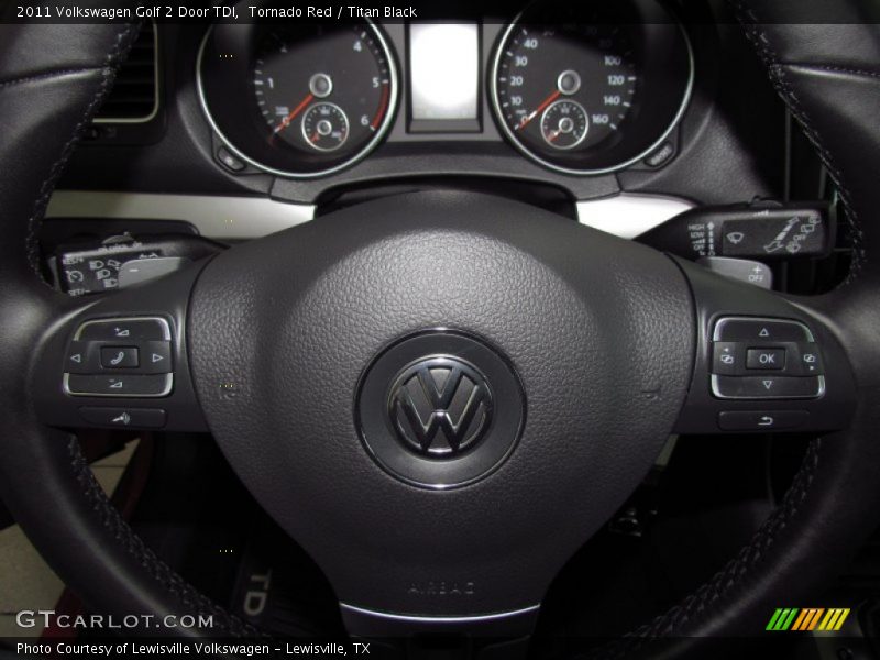 Tornado Red / Titan Black 2011 Volkswagen Golf 2 Door TDI